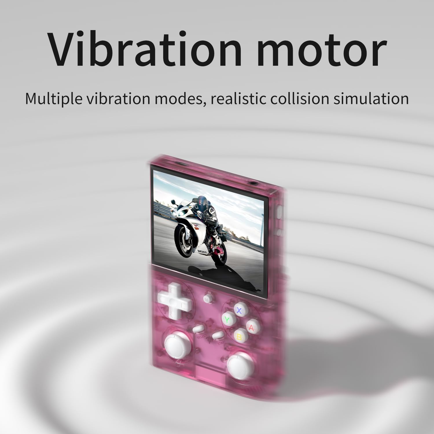 G350 Retro Handheld Game Console , G350 Retro Gaming Console 3.5'' IPS Screen Linux System Built-in 64G TF Card 20+Emulators Pre-Installed 4371 Games Retro Game Console with 3200mAh Battery Pink