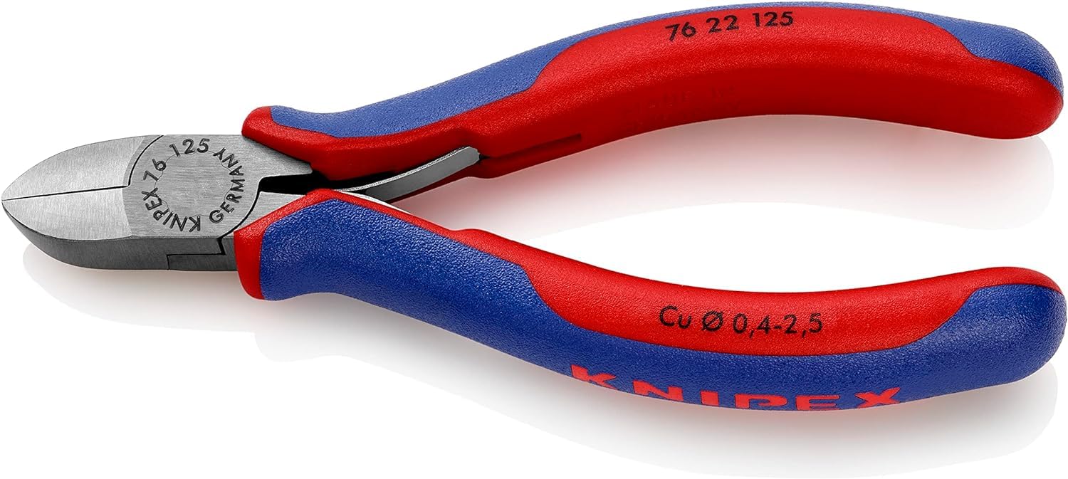 KNIPEX Diagonal Cutter for Electromechanics with Multi-Component Handles 125 mm, 76 22 125