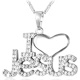 U7 Russian Orthodox Cross Pendant/Praying Hands/Ichthys Sign for Men Women Stainless Steel 18K Gold Plated Jesus Pendant Christian Religious Necklaces, Length 22" Silver Black Gold