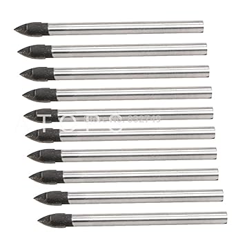 Generic 10 x 6mm Tungsten Carbide Drill Bit Glass Tile Ceramic Cake Stand Handles