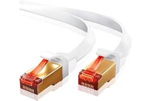 Ethernet Gigabit LAN Network Cable Supports Advanced CAT 7/6 / 5e / 5 High Speed RJ45 Patch Cord | STP 10/100/1000Mbit/s Gold