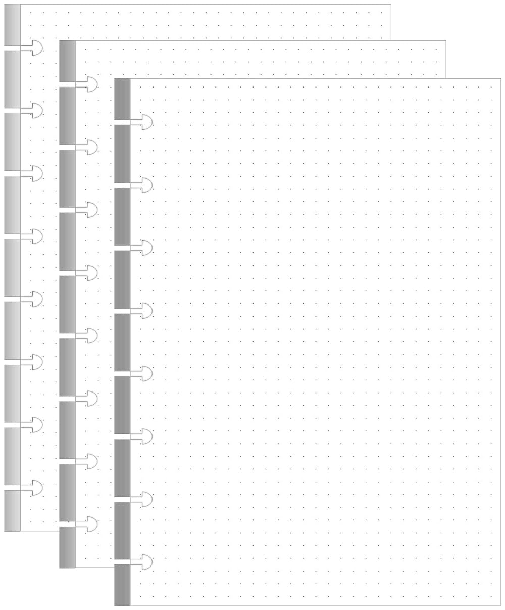 Photo 1 of (3-Pack) Junior Size TUL Discbound Dotted Refill Paper, 8-Disc Disbound Insert, 300 Sheets/600 Pages Dot Grid Paper, 100gsm White Paper, 5.8'' x 8.2''