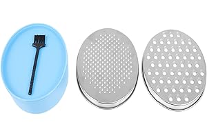 SUPVOX Light Blue Oval Handheld Cheese Slicer with 2 Stainless Steel Blades, Plastic Cheese Cutter Kitchen