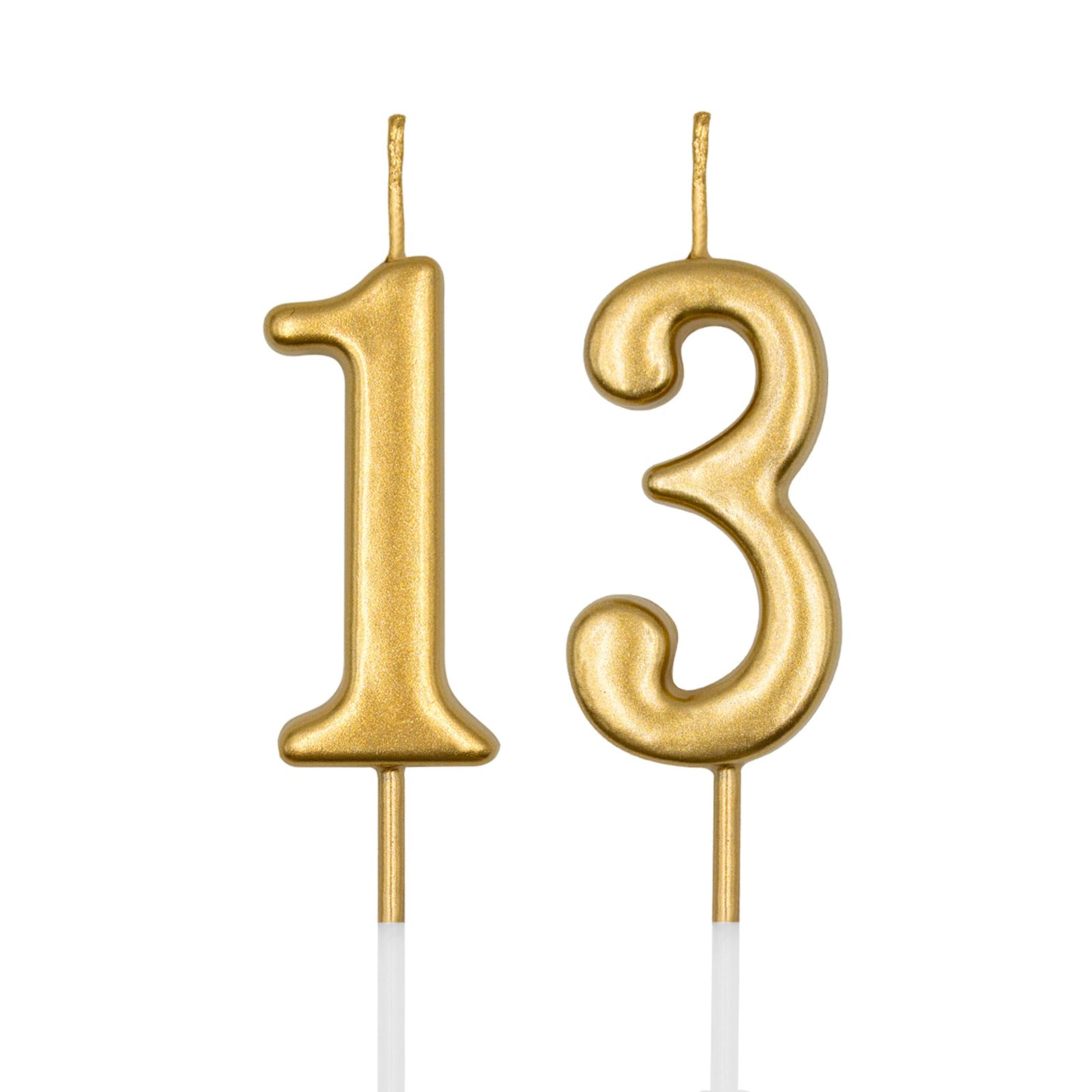 Photo 1 of 13th & 31st Birthday Candles, Champagne Gold Number 13 31 Candle for Cake, Happy Birthday Cake Topper Decoration for Birthday Anniversary Celebration Party Supplies