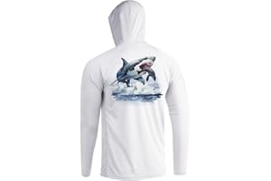 Palmyth Fishing Hoodie for Men Long Sleeve Sun Protection UV UPF 50+ Shirts…