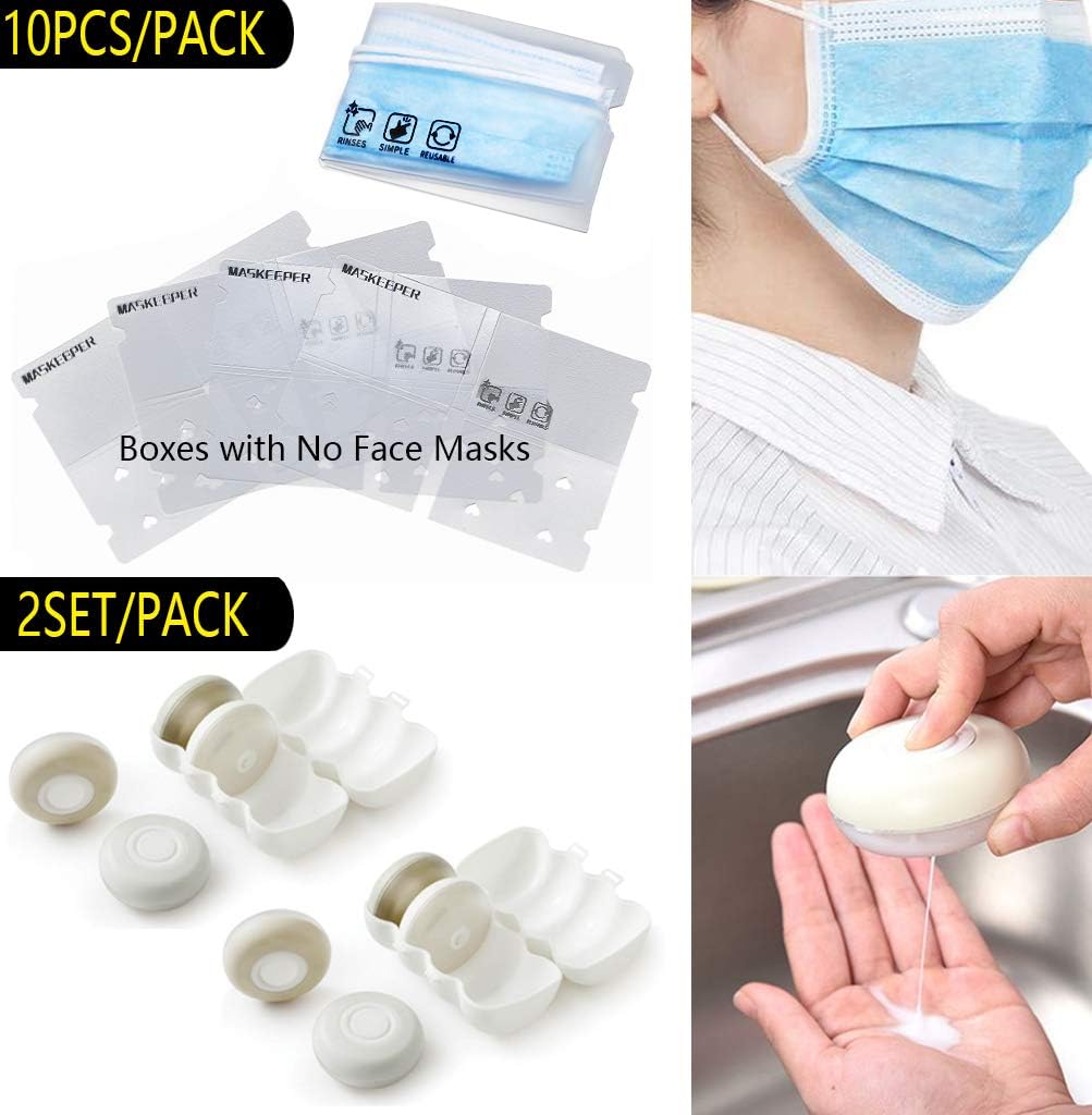 Face Mask Box Plus Hand Sanitizer Dispenser, Maintain Hygiene for Daily Use,Travel, Shopping, Best Gifts for Your Family or Friends