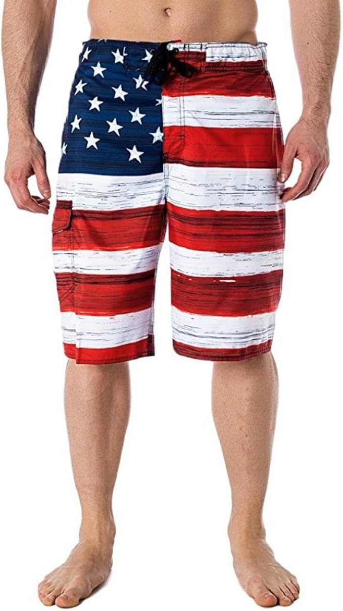 Styledress Herren Shorts Sommer Herren Badehose Shorts Jeans Sport Shorts Manner Amerikanische Flagge Drucken Kurze Hosen Jogging Hose Sporthose Schwimmende Amazon De Bekleidung