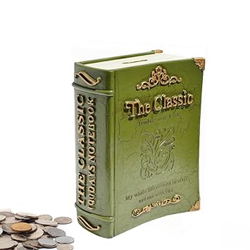 Amazon 樹脂コイン貯金箱コイン バンクブックスタイル小銭入れ レトロ