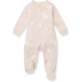 Burt's Bees Baby Girls' Organic Cotton Sleep and Play Footed Pajamas