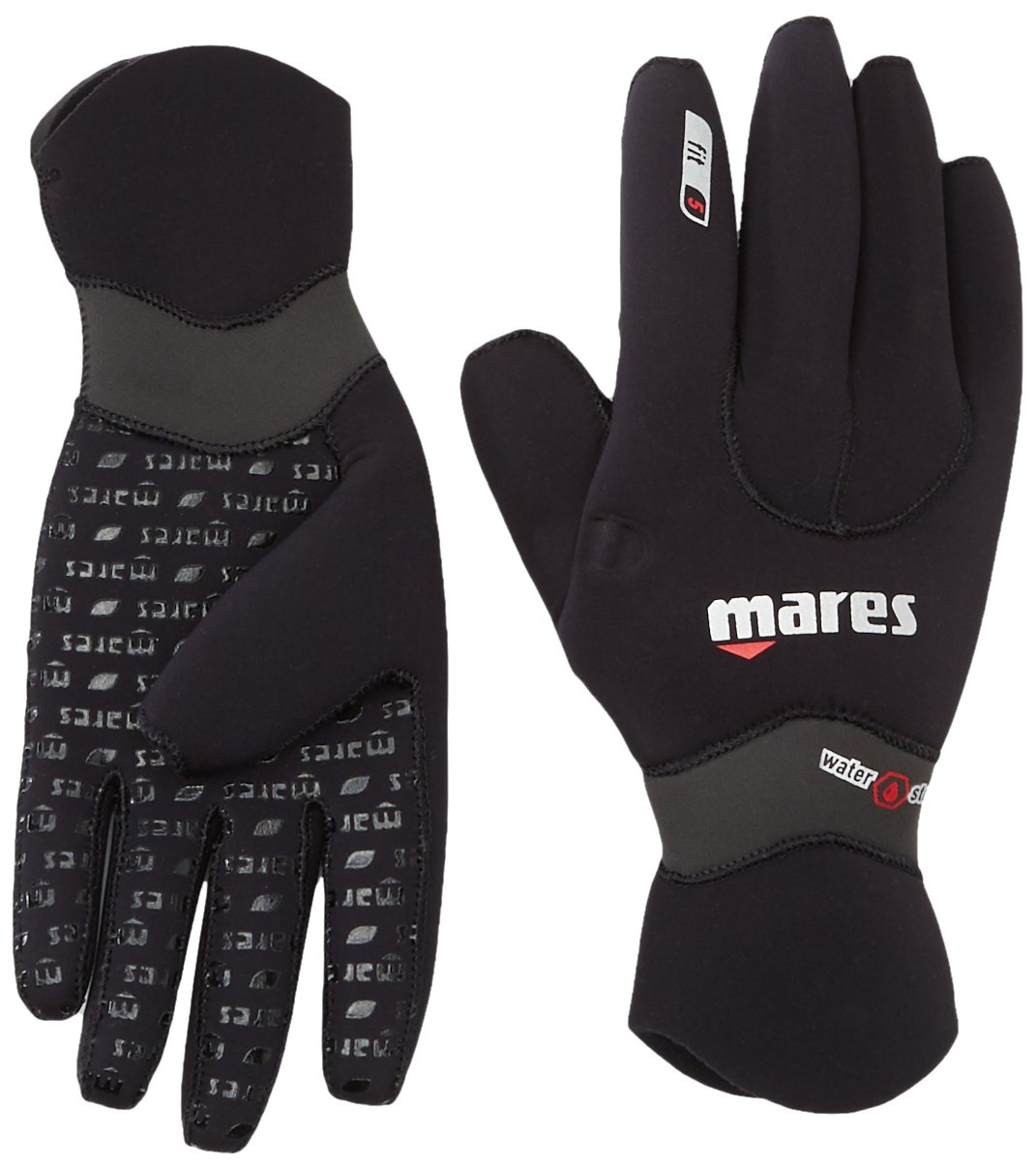 Mares Flexa Fit Rev.2 Diving Gloves - Black/Black, 5 mm/2X-Small XXS