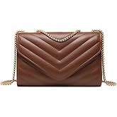 Dasein Women Small Quilted Crossbody Bags Stylish Designer Evening Bag Clutch Purses and Handbags with Chain Shoulder Strap