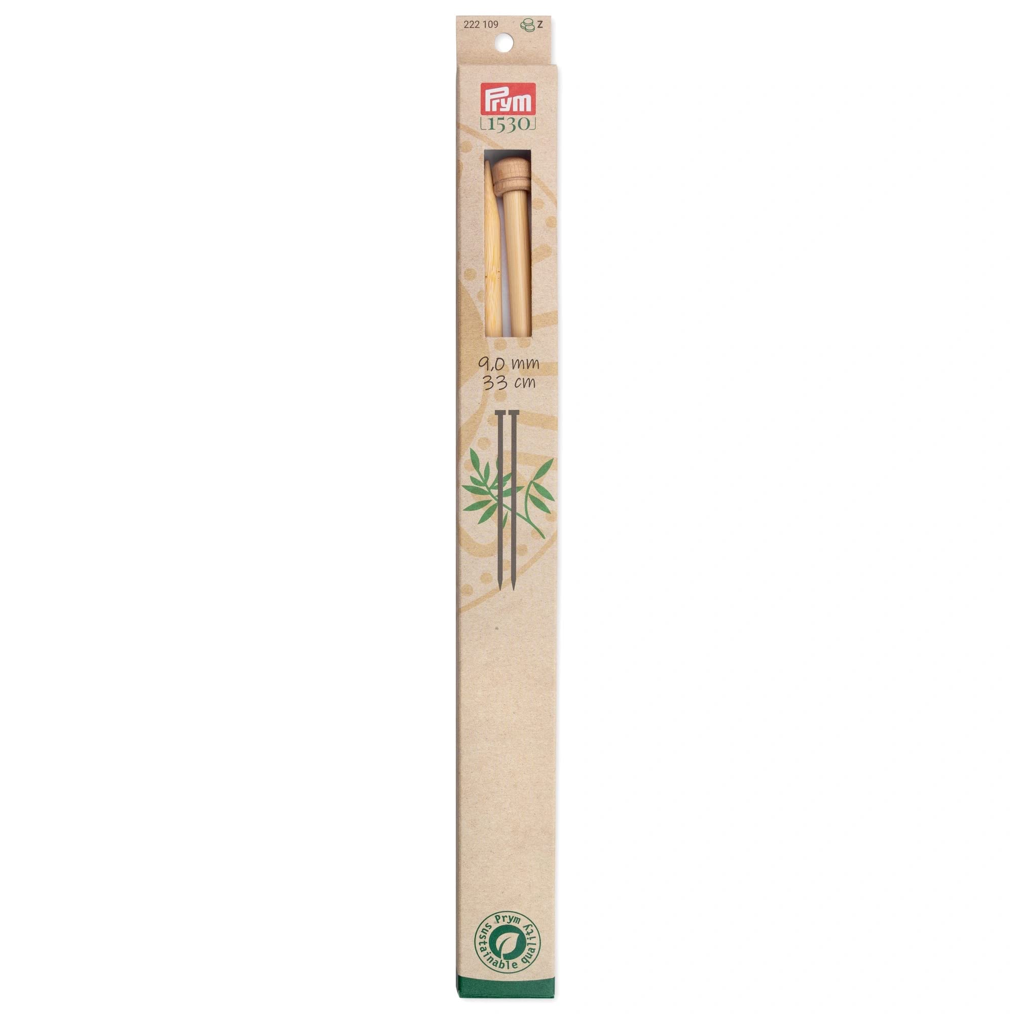 Single-Pointed Knitting Pins Bamboo 33 cm 9.00 mm