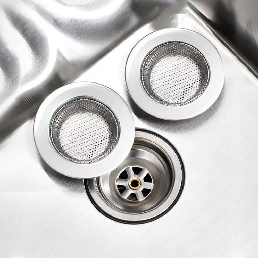 Photo 1 of 2 Pack Sink Strainer, Kitchen Sink Drain Strainer Large Basket Food Catcher, Stainless Steel & Rust-Proof