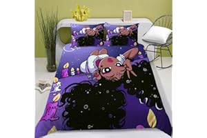 sibaishe African American Black Girl Twin Bedding Set,Black Girl Magic Duvet Cover,3D Print Microfiber Comforter Cover Set,Birthday Gift for Black Women Girls (1Duvet Cover +1Pillowcase)
