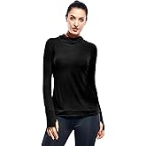 Zengjo Womens Lightweight Hoodie Pullover-Hooded Long Sleeve Running Yoga Workout Tops for Women-Cowl Neck&Thumbhole