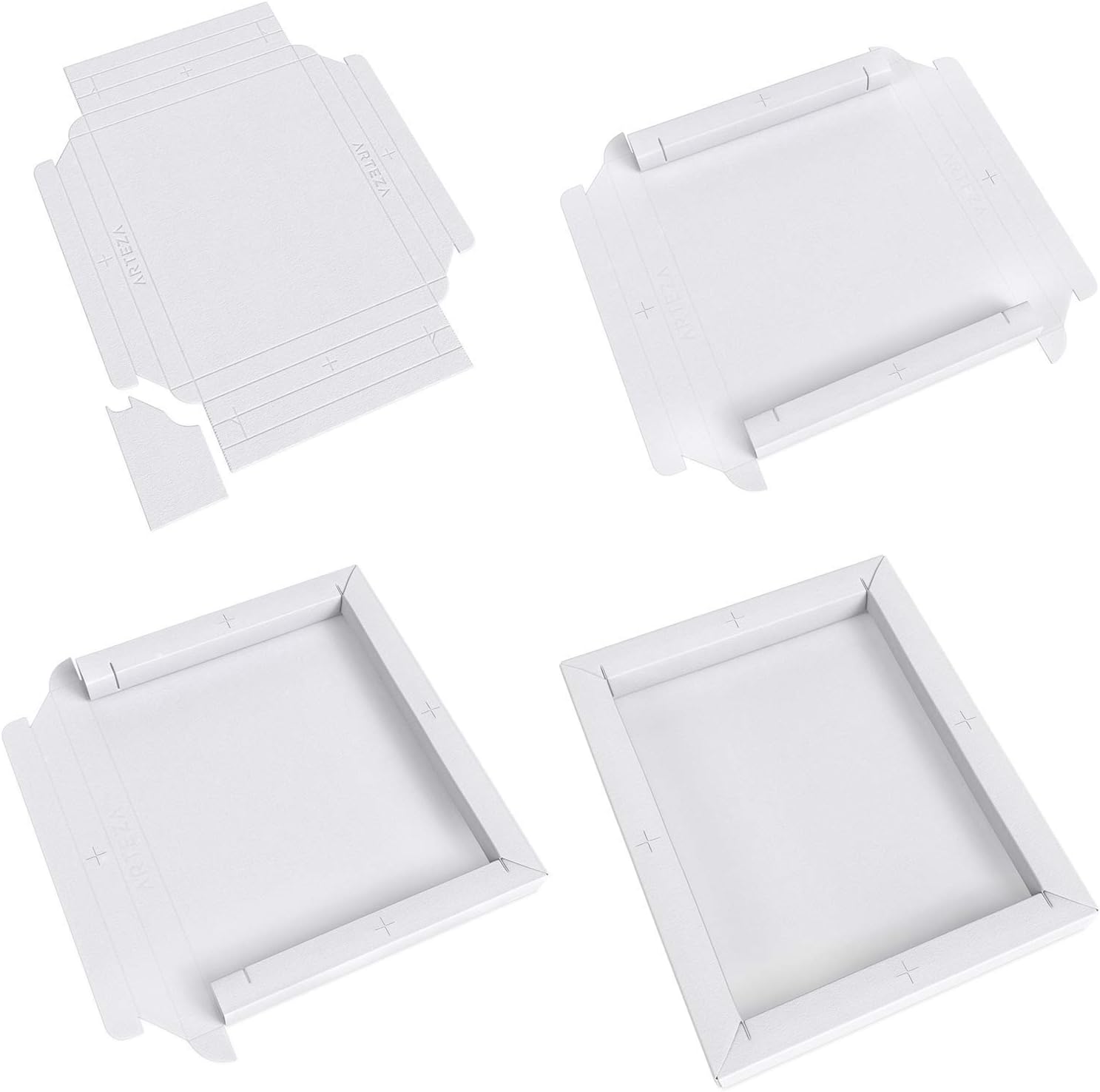 Arteza Mixed Media Paper Foldable Canvas Pad, 7x8.6 Inches, 20 Sheets, DIY Frame, Heavyweight Multimedia Paper, 228 lb, 370 GSM, Acid-Free, Wood Pulp Pad for Painting & Mixed Media Art