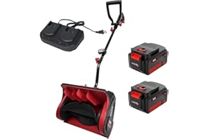 MZK Cordless Snow Shovel, 20V 13-Inch Battery Powered Snow Thrower, Battery Snow Blower with Directional Plate & Adjustable Front Handle(2 * 4.0Ah Li-ion Battery & Fast Charger Included), SS13D12