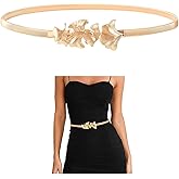 E-Clover Womens Fashion Metal Stretch Waist Skinny Belt Waistband