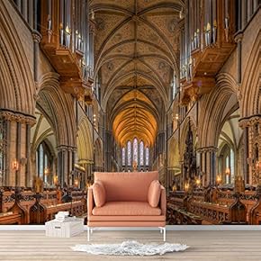 Wall Murals for Bedroom Beautiful Great Church Removable Wallpaper Peel and Stick Wall Stickers - 66x96 inches