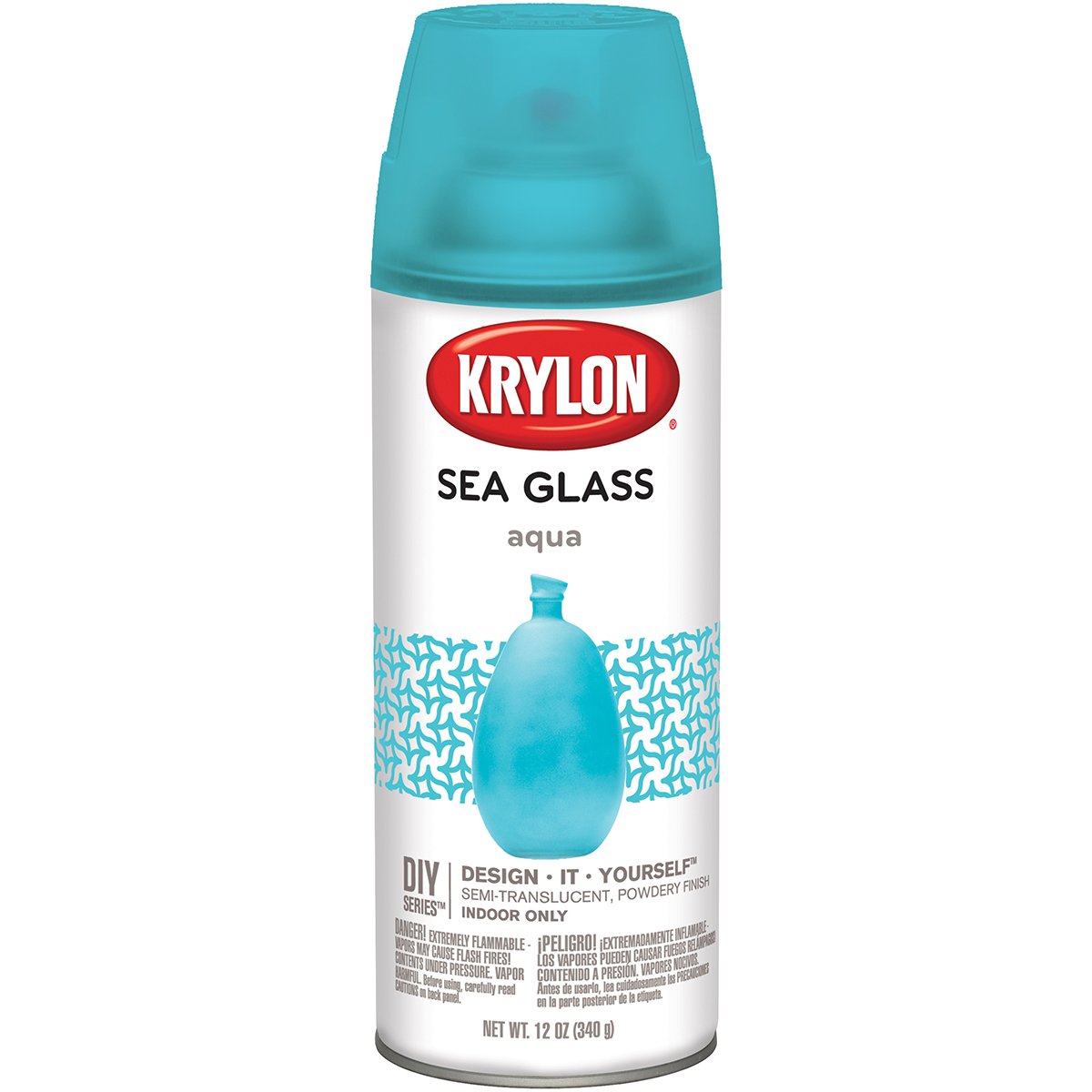 Krylon K09053000 Sea Glass Spray Paint Amber 12 Ounce