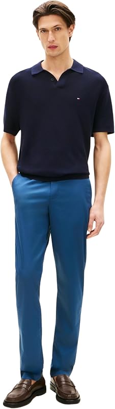 Uomo Pantaloni Chino Core Harlem Essential Twill Relaxed Fit, Blu (Blue Jean), 40W/28L