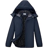 CAMEL CROWN Men's Mountain Ski Snow Jacket Waterproof Winter Coat Snowboarding Windbreaker Windproof Warm Hooded Snow Coat