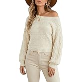 CIDER Oversized Sweaters for Women Geometric Knitted Long Sleeve Pullover Plus Size Sweaters for Women Jacquard Winter