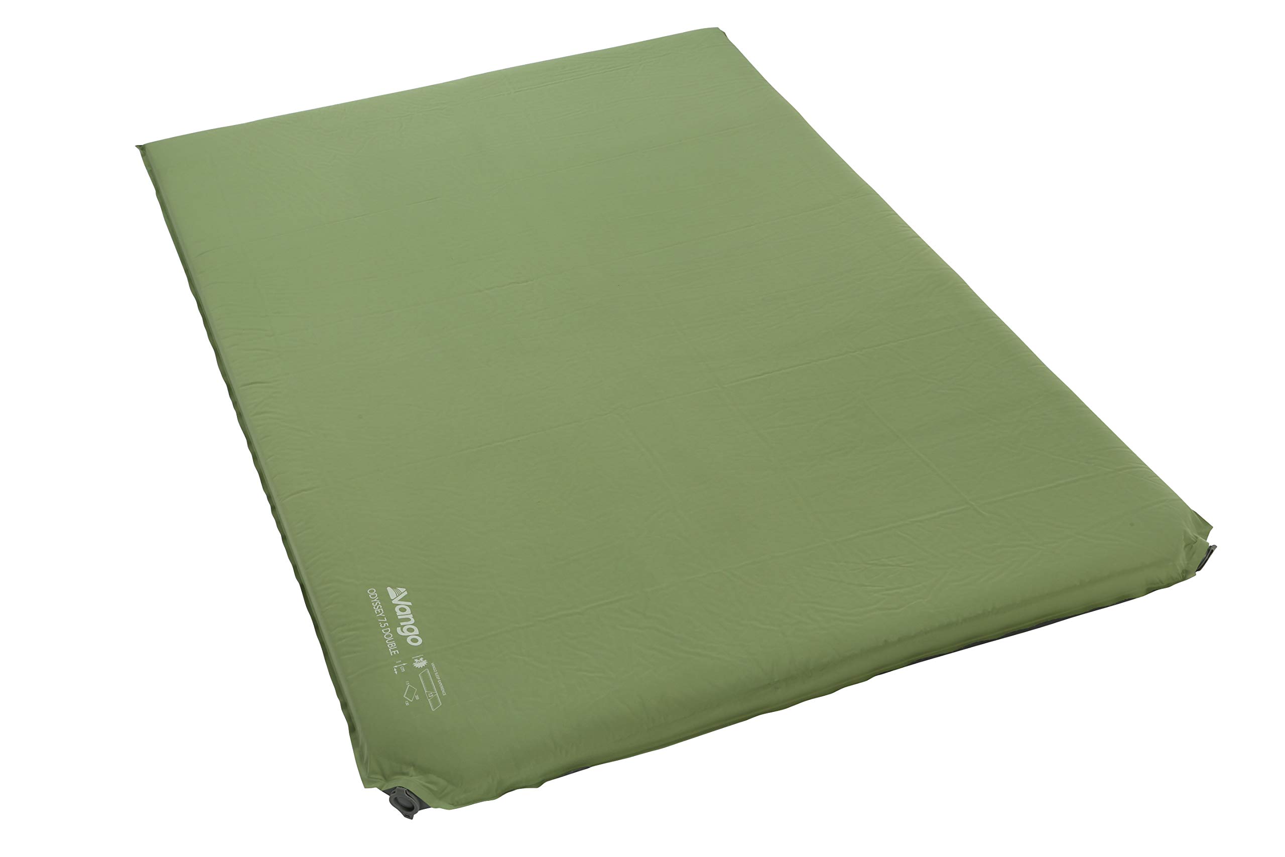Vango Odyssey Double Self Inflating Camping Mat [Amazon Exclusive], 7.5cm Deep Sleeping Mat for Camping, Use as an Extra Mattress or Camp Bed for Outdoor Adventures