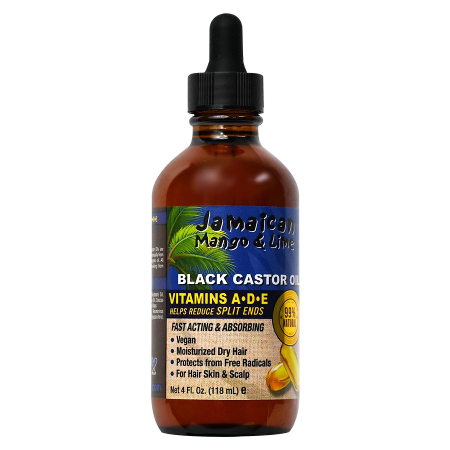 Vitamins A D & E Black Castor Oil by Jamaican Mango