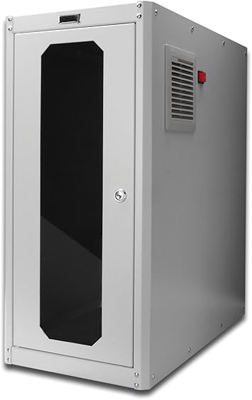 Soho PC Armario, caja del ordenador, Puerta De Cristal, Incluye ventilador, 650,300,600 mm, Gris, DIGITUS® [DN-CC 9002]: Amazon.es: Electrónica
