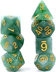 HDdais Polyhedral DND Dice Sets, 7-Die RPG Resin