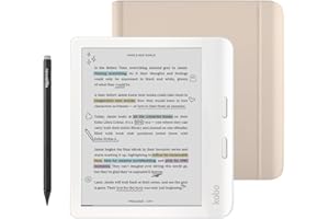 Kobo Libra Colour White eReader with Case Bundle