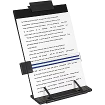 Desktop Document Holder Stand Wth 7 Adjustable Postons, Black Metal - View #4