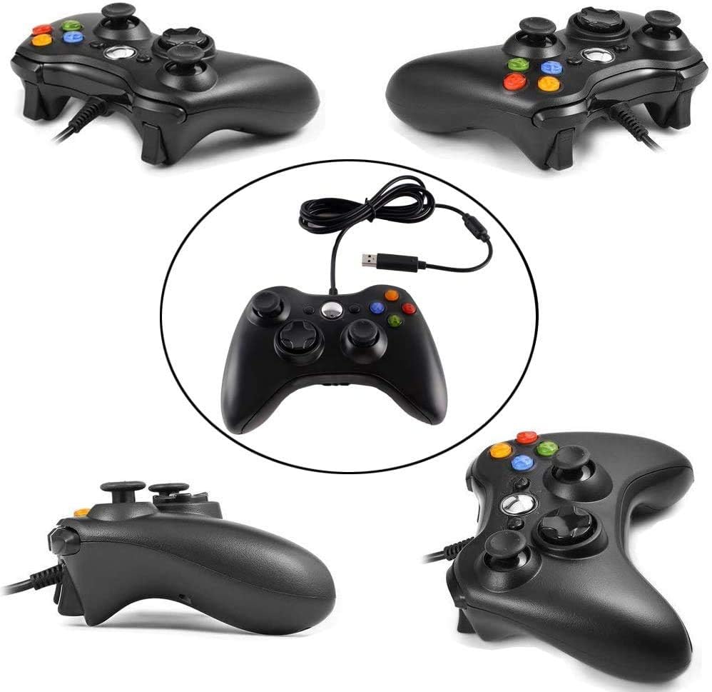 Game Controller for Xbox 360 - USB Gamepad for Microsoft Xbox 360 & Slim/PC Windows 7 8 10 - Ergonomic and Shoulders Buttons USB Gamepad - Ideal for All Gaming Sessions on Xbox and PC: Computers & Accessories