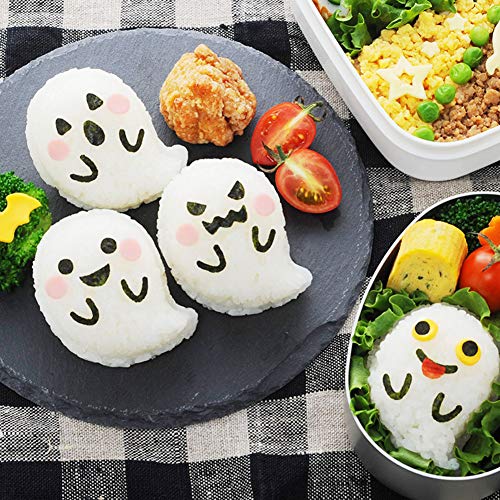 MXY Halloween Ghost Cartoon Rice Mold Little Gourd Shape Rice Ball Bread Maker Creative Sushi Cake Biscuits Sandwich Cookie Tools DIY Bento Kitchen Baking Utensil