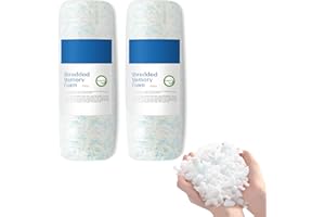 AMICLIBER Premium Shredded Memory Foam Filling, Bean Bag Filler for Ultimate Comfort and Softness, 10lbs Stuffing for Pillow, Couch Cushion, Crafts, Dog Bed, Stuffed Toys(10 Pound)