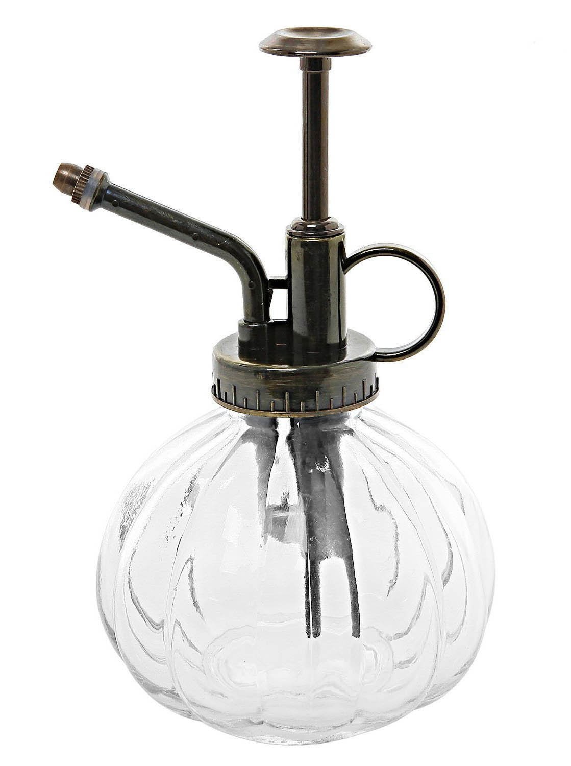 LRZCGB Glass Watering Spray Bottle,Plant Mister Vintage Style Bottle with Top Pump (Clear)