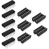 Be In Your Mind 5 Sets of SN74AHCT125N Quad Bus Buffer Three-State Outputs Chips with Sockets for Digital Circuits Buffering