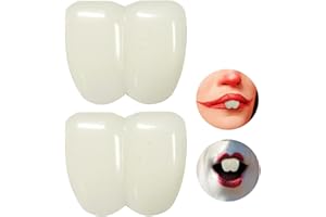TOWNUS 2pcs Fake Buck Teeth for Halloween Clown Bunny Witch Cosplay Carnival Dress Up Performance