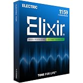 Elixir Electric Guitar Strings Nickel Plated Steel OPTIWEB, 7-String, 11-59 | Medium 11-59, Nickel Plated Steel with OPTIWEB Technology, Longest-Lasting Crisp Tone with Comfortable Feel