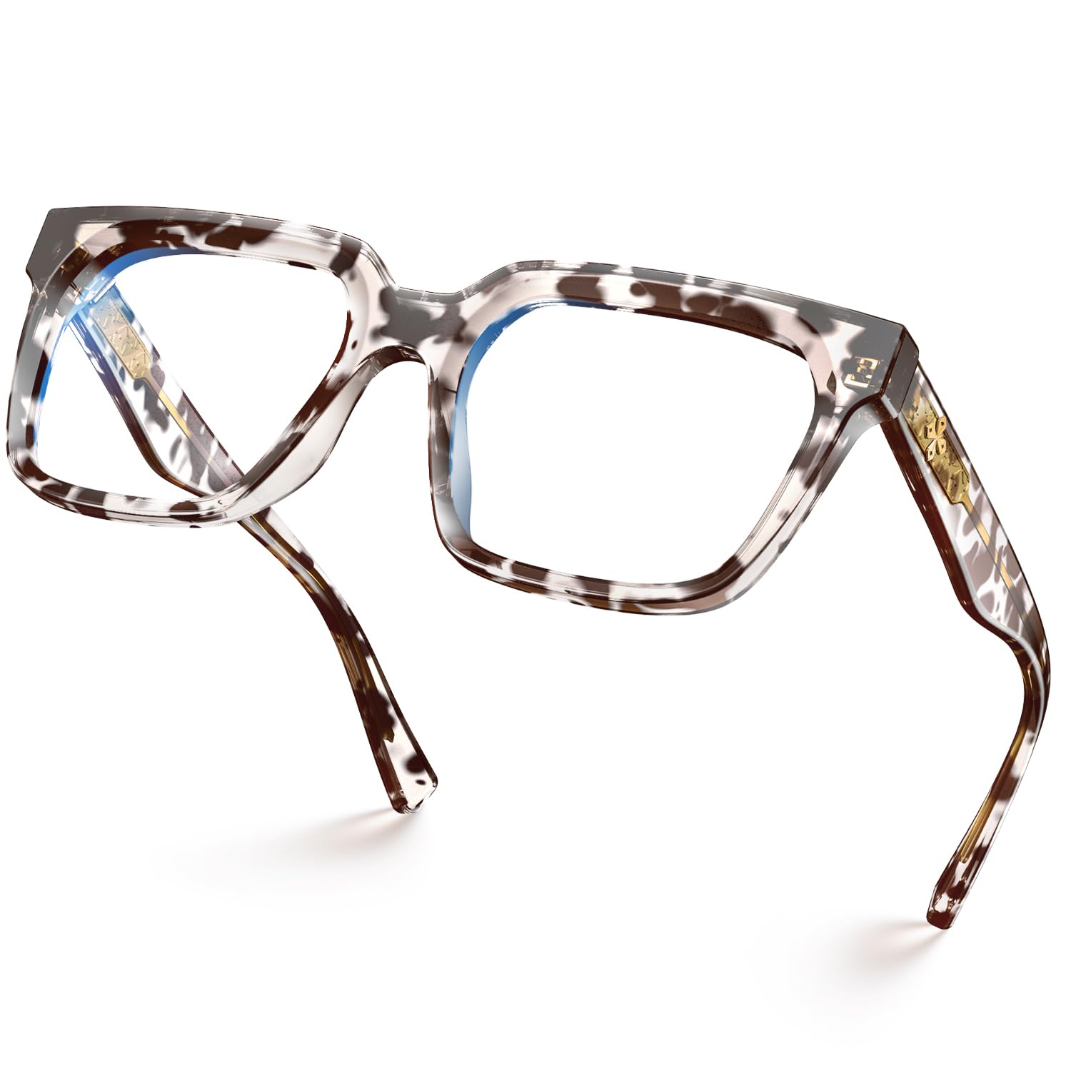 Photo 1 of VISOONE Rectangle TR90 Blue Light Blocking Glasses Computer Eyewear with Preppy Look for Women and Men Cougar