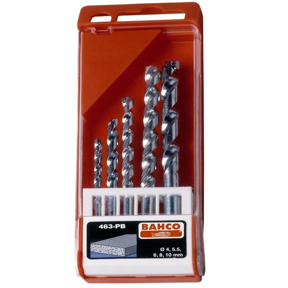 Bahco 463-PB Masonry Drill Set, Silver