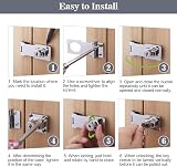 ADERTOS 3 Inch Keyed Hasp Lock with Staple and Keys Heavy Duty Zinc Alloy view 6