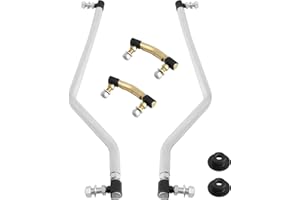 GLEDEWEN Adjustable LH/RH Steering Drag Link Set With 2 Sector Gear Caps, Fit 436884 436885 & 436887,Compatible with Husqvarna Craftsman AYP Poulan Pro Lawn Mower Replace# 532436884 532436885 532436887