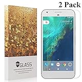 Google Pixel XL Screen Protector,[2 Pack] YMAKSI Bubble Free Anti Fingerprint Ballistic Tempered Glass, Premium Screen Protection for Google Pixel XL,Lifetime Replacement Warranty