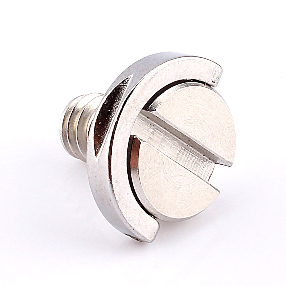 Yosoo 2pcs Digital Camera Tripod Quick Release Plate D Ring Captive 1/4"" D-ring Steel Stainless Screw Connecting Adapter UNC for Camera Tripod Monopod Quick Release Plate (Type 1)