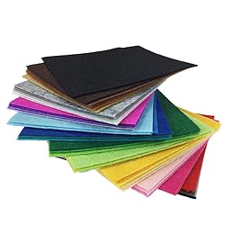 42pcs Felt Fabric Sheet 4"x4" Assorted Color DIY