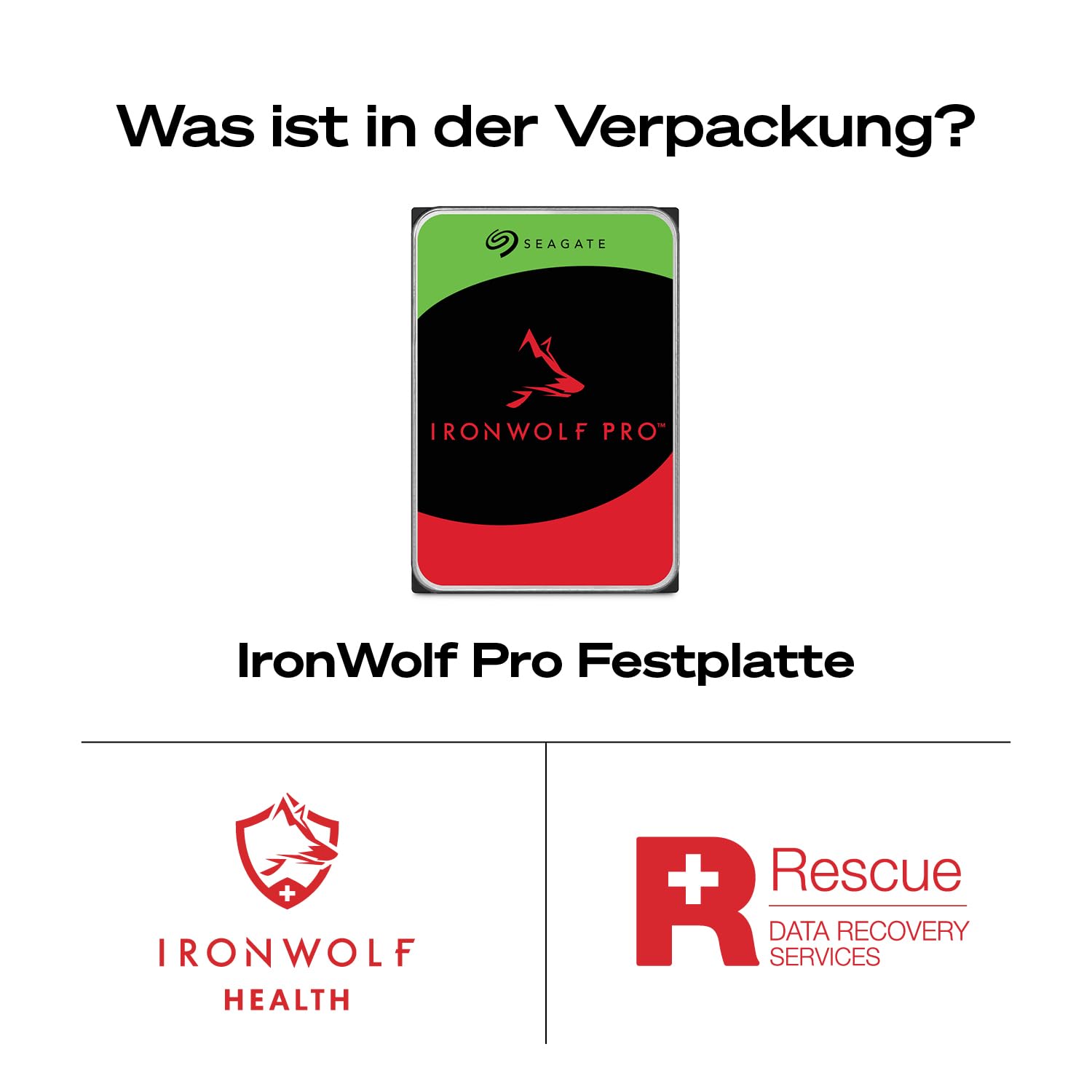 Seagate IronWolf Pro 8TB, NAS Interne Festplatte HDD, 3.5 Zoll, 7200 U/Min, CMR, 256 MB Cache, SATA 6 GB/S, inkl. Data Rescue Service (ST8000NTZ01) 4