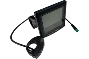 NULKOMMA Ebike LCD Display for 36V 48V Electric Bicycle Multi-Information LCD Screen Display Control Panel Waterproof 5 Pins Male Plug Display Meter Suitable for Center E-Bike Handlebar