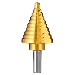 IRONANT Titanium Step Drill Bit, 1/4" to